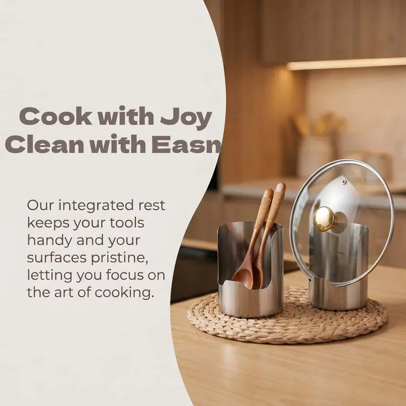 🔥50% OFF🍳 Thickened Stainless Steel Utensil Organizer, Rust Resistant Easy to Clean