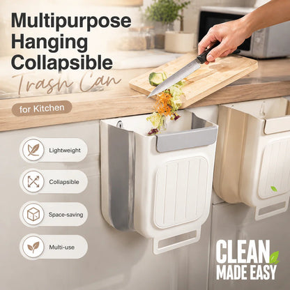 Bote de basura plegable multiusos para colgar en la cocina