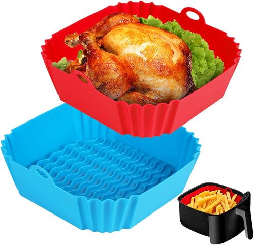 🔥✨Reusable Silicone Air Fryer Liner, 8 Inches