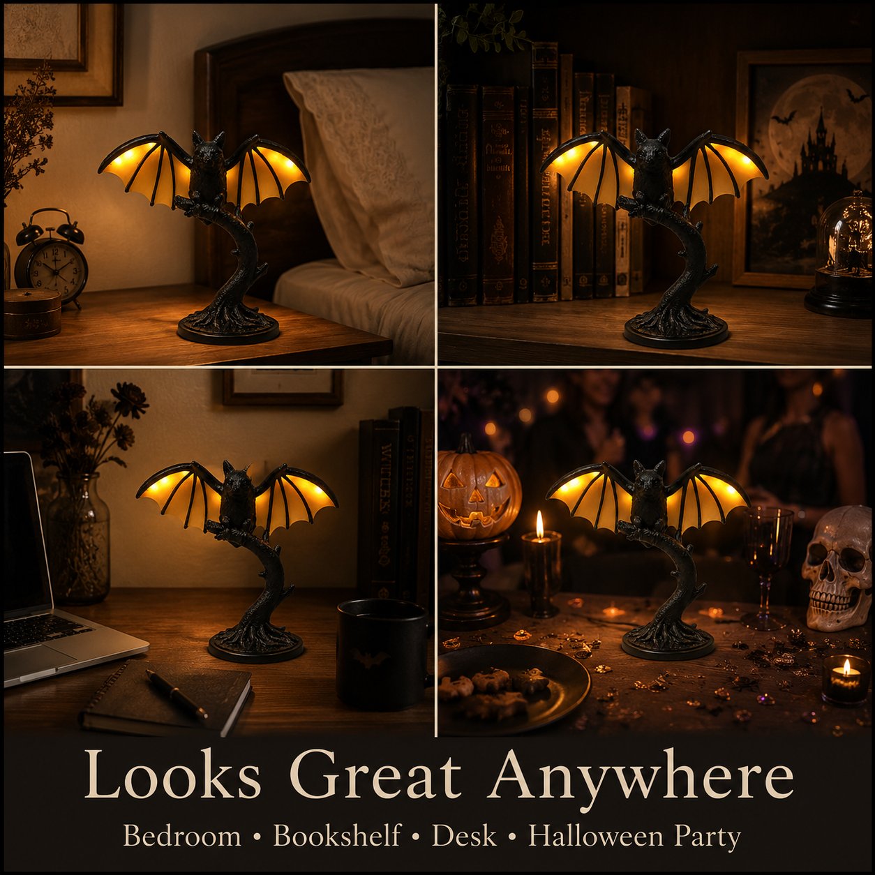🦇Luz nocturna LED de murciélago de Halloween