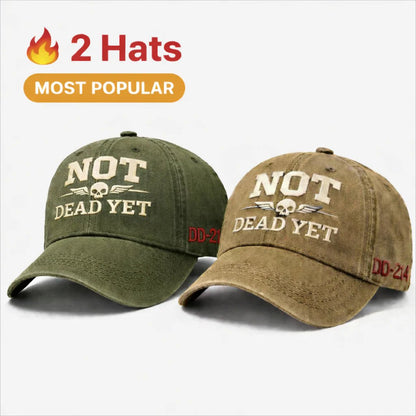 💥Up to 50% Off! 🧢NOT DEAD YET Veteran Dad Hat
