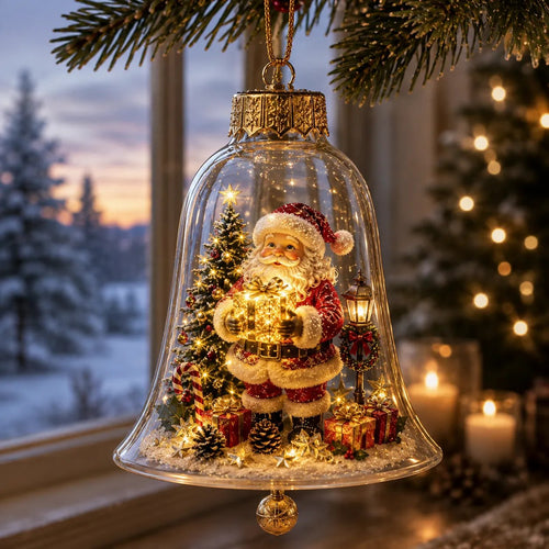 ✨🎄 Illuminated Christmas Story Ornament – Light‑Up Mini Holiday Scene