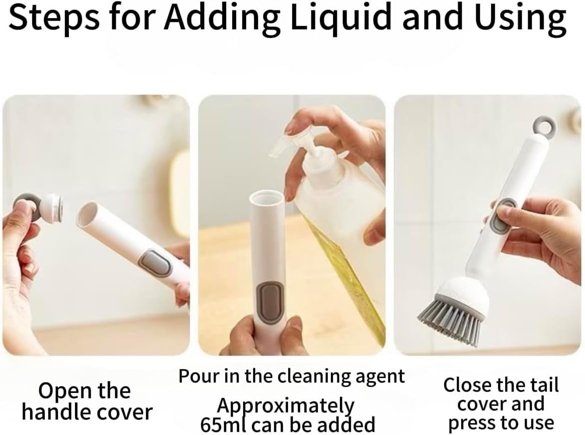 🖌️Long-handled rotating kitchen brush with soap dispenser🫧