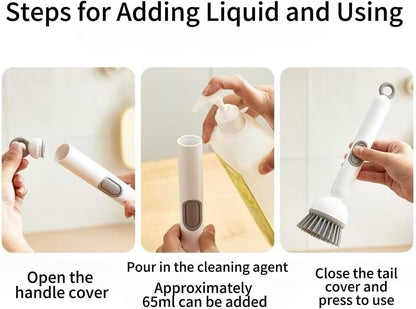🖌️Long-handled rotating kitchen brush with soap dispenser🫧