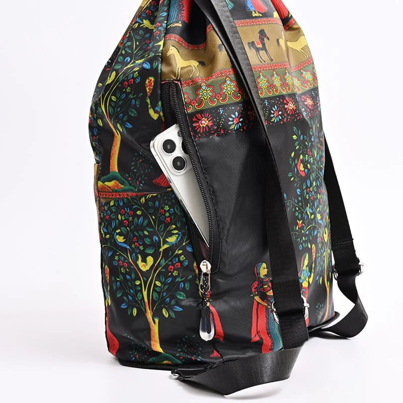 Foldable Dry-Wet Separation Backpack – Waterproof Nylon, Large Capacity, Drawstring, Travel & Sports (3 Styles)
