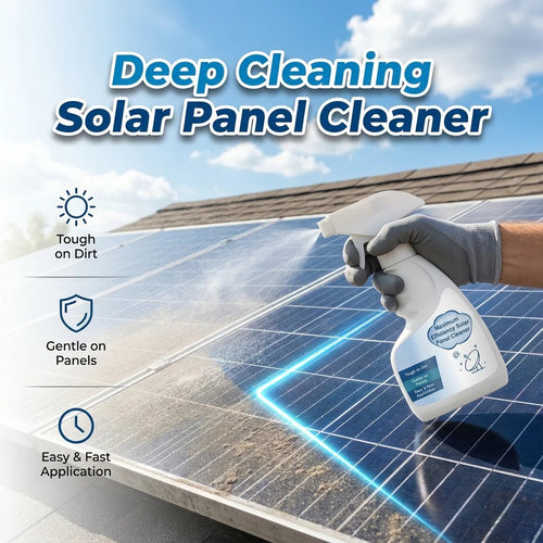 🔥Hot Sale 49% OFF🔥 Solar Panel Cleaner Spray – High-Efficiency, Streak-Free, Biodegradable, 32oz Makes 150Gal ☀️