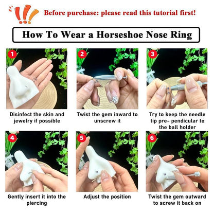 6pcs 16G 1.2mm Hypoallergenic Nose Hoop Set – Safe Material, with Ball Holder