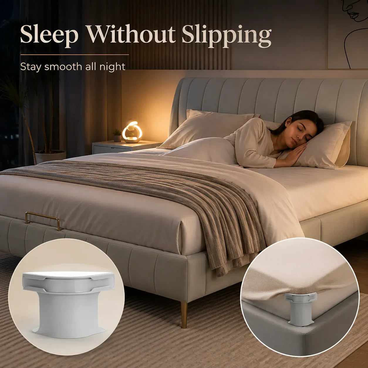 😴Secure Fit Sheet Holders – Wrinkle-Free. Slip-Free Bed