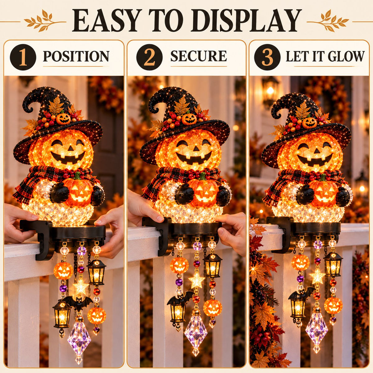 🎃 🎃Halloween Porch Magic Cascade Railing Lights