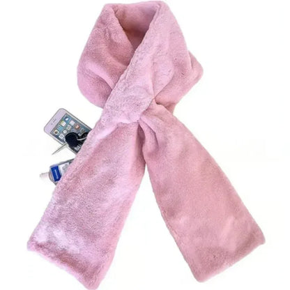 🎄50% OFF NOW! 🎉50K+ SOLD!🎁Cozy Scarf with Hidden Pocket – Warm, Soft & Secure Zipper🧣