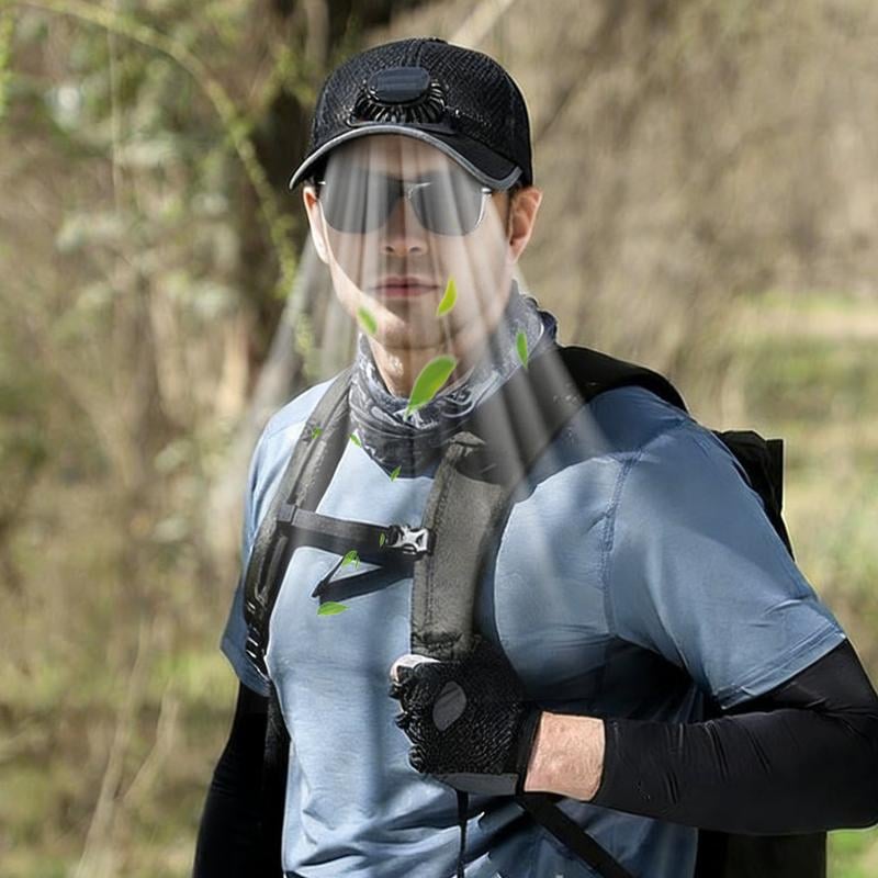 ☀️ OFERTA ESPECIAL 2026 Gorra de Refrigeración Profesional para Exteriores – Gorra con Ventilador de Energía Dual Solar + USB con Protección Solar UPF 50+