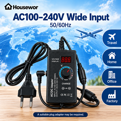 Adjustable 3V-24V 3A Universal AC/DC Power Adapter