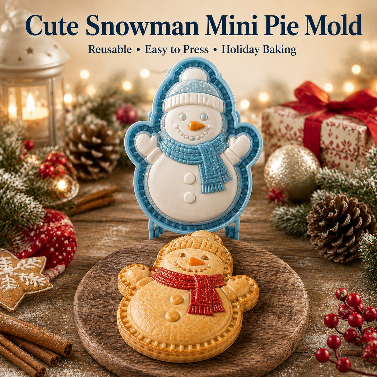 🔥🔥Only $14.99 Last Day Promotion!✨ 🎄16-Design Christmas Mini Pie Mold Collection 🥧