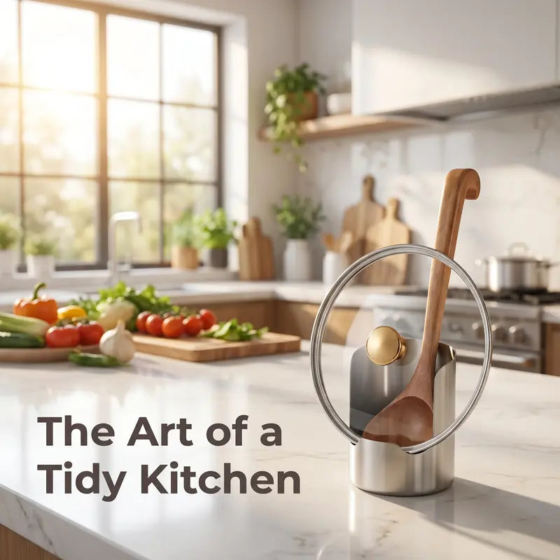 🔥50% OFF🍳 Thickened Stainless Steel Utensil Organizer, Rust Resistant Easy to Clean
