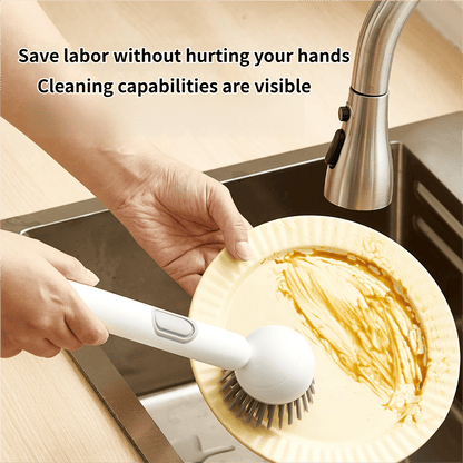 🖌️Long-handled rotating kitchen brush with soap dispenser🫧