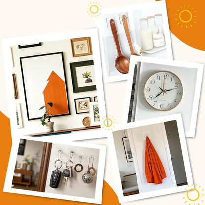 🖼️ Acrylic Photo Hooks - Stainless Steel & Ceramic Self-Adhesive