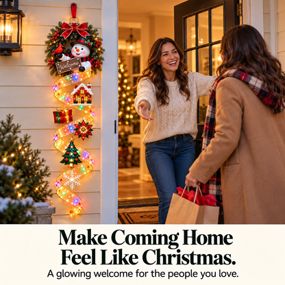 🎄 Light-Up Snowman Christmas Hanging Decoration – A Festive Welcome, Day & Night
