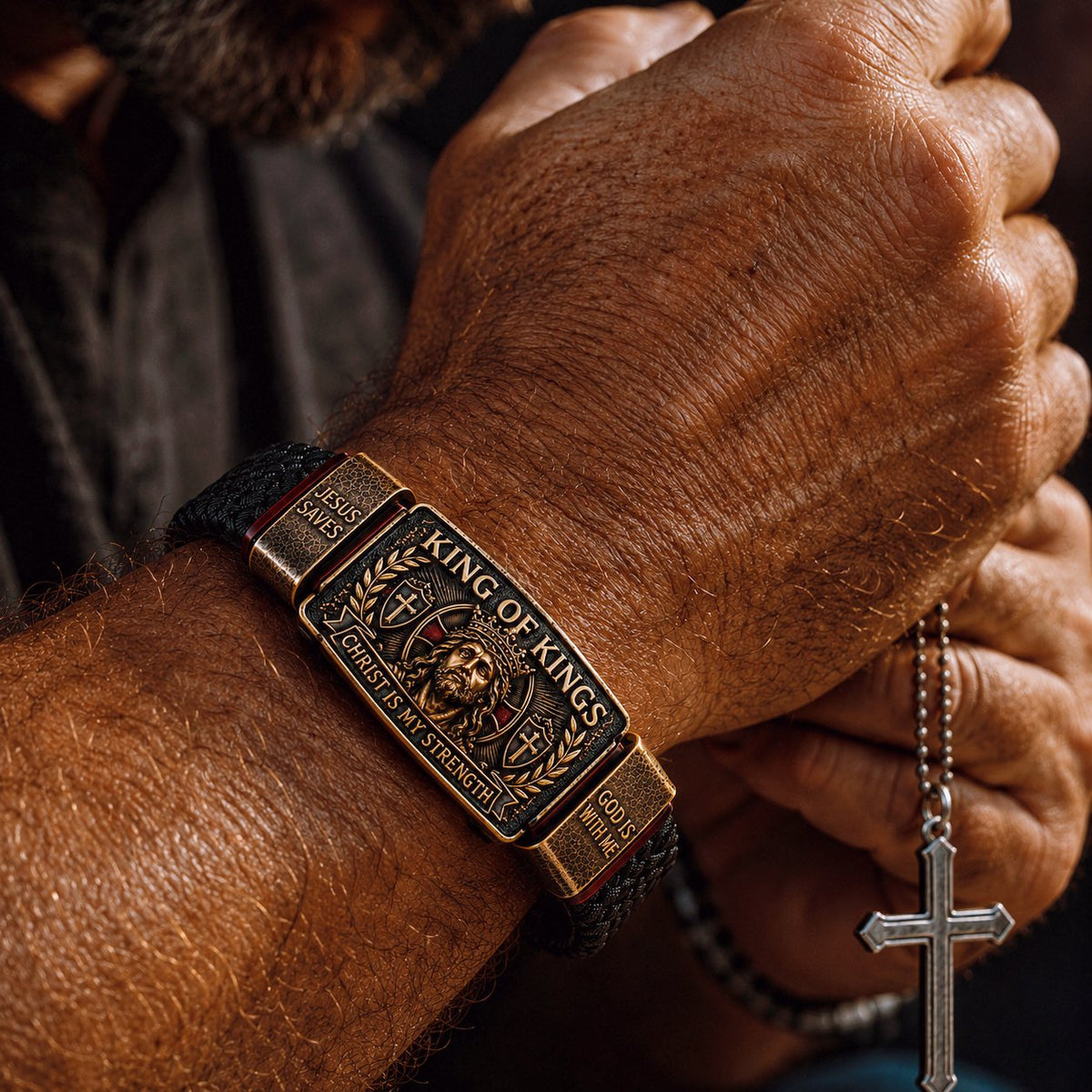 💯✝️ King of Kings Faith Bracelet – Adjustable Christian Wristband Gift
