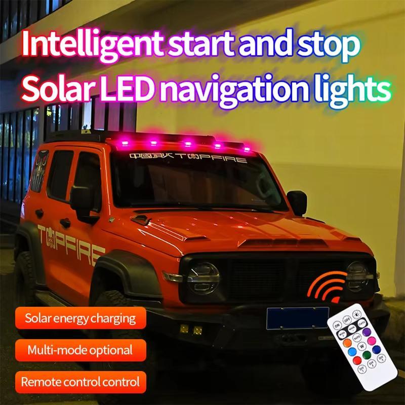 ⚡Hot Sales 🔥Solar Car Roof RGB Strobe Light - Free Remote Control Included