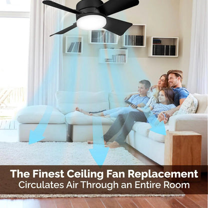 🎁 Ventilador de techo portátil 2 en 1 con luz (incluye control remoto)
