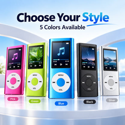 1.8' Color Screen MP3 MP4 Player | Lossless HiFi Audio + FM Radio & Recorder