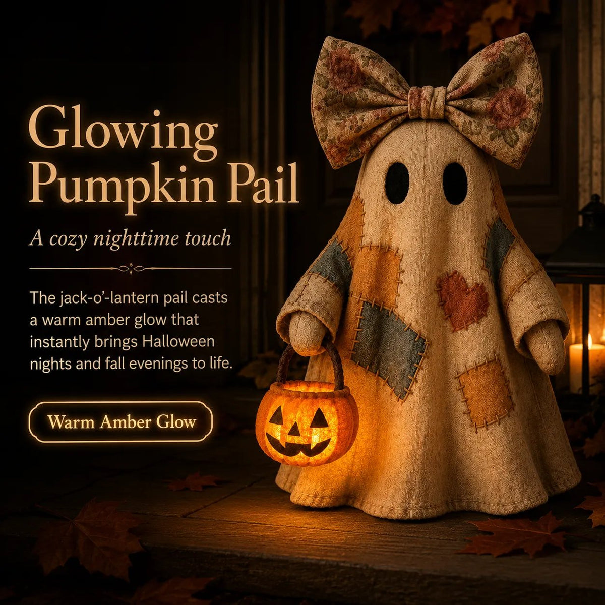 Lighted Vintage Patchwork Ghost 👻 Buy 2 Free Shipping