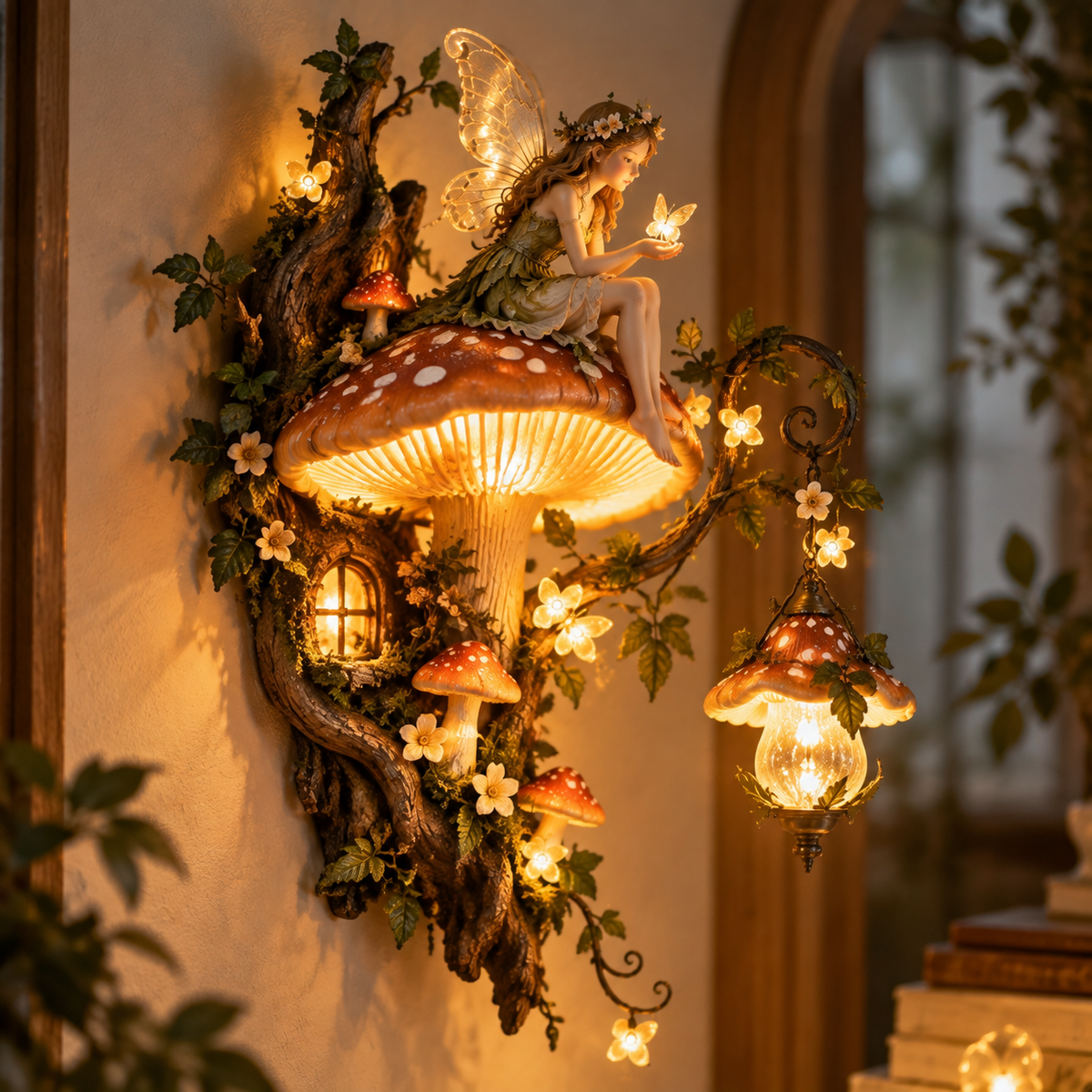 ⏰Limited Stock 50% OFF - Enchanted Mushroom Fairy Wall Light🧚✨  🍄🌿
