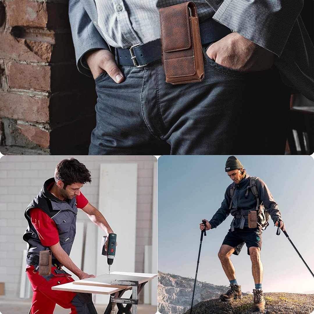 ⚡Big Discount | Waist Belt Cell Phone Pouch 📱 Multi-Pocket Leather  Card Holder