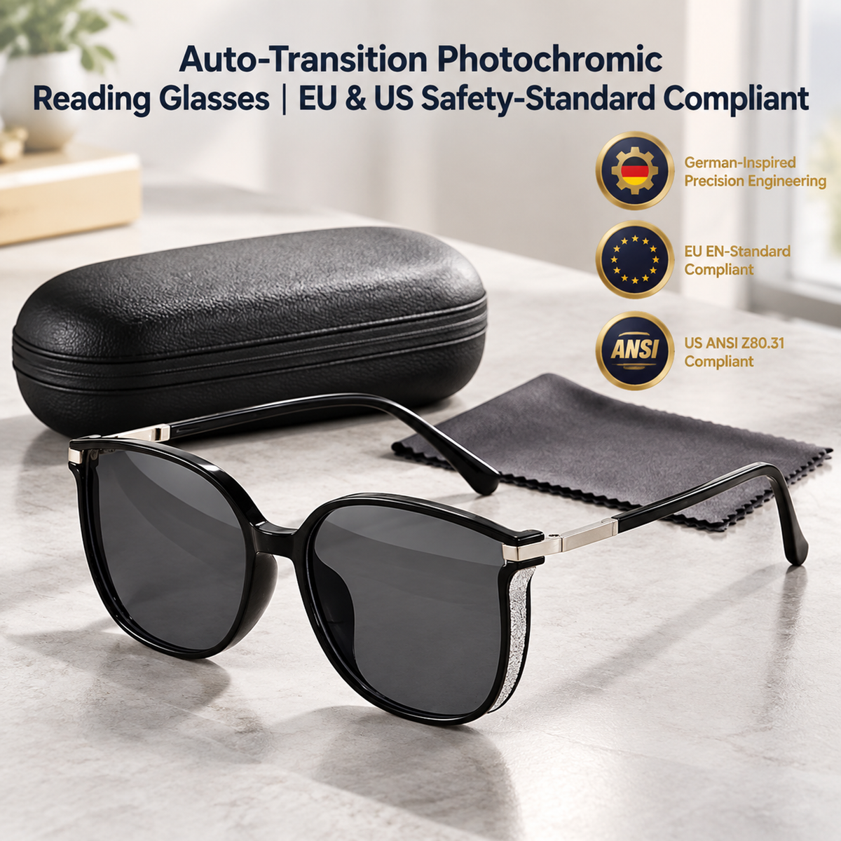 👓Auto‑Transition Photochromic Reading Glasses