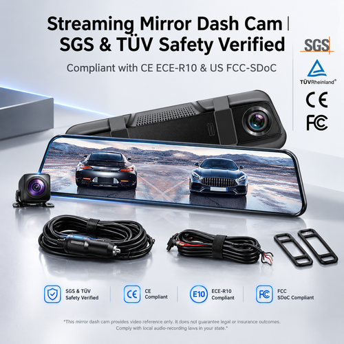 💥50% OFF 🚗🎥Dual-Lens Rearview Mirror Dash Cam