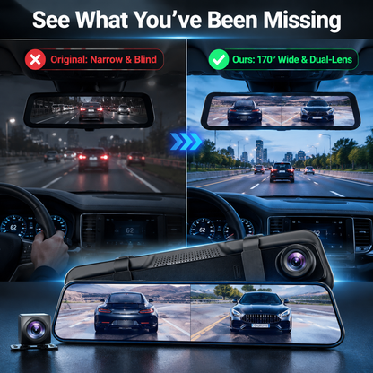 💥50% OFF 🚗🎥Dual-Lens Rearview Mirror Dash Cam