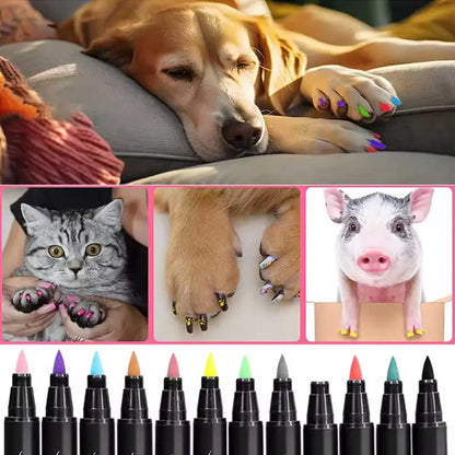 🐾 Dog Nail Polish Pen Washable Pet Nail Decorating Pen No‑bake