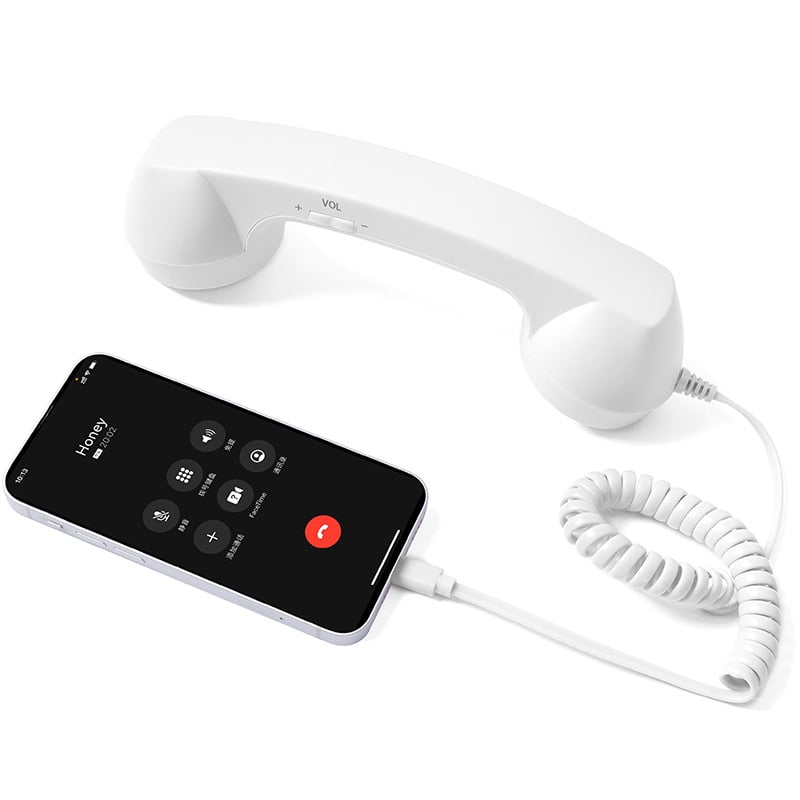 ☎️ Auricular de teléfono retro con interfaz tipo C 📞