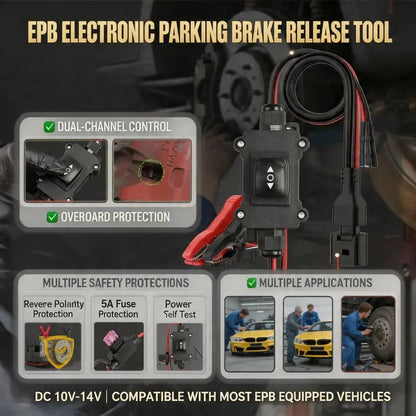 🔥Herramienta Universal de Desbloqueo de Emergencia para Freno de Estacionamiento Eléctrico (EPB) – Fusible de 40A y Control Bidireccional Adelante/Atrás para Freno de Estacionamiento Electrónico