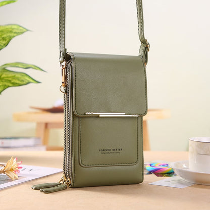 🏆HOT SALE 👜📱 Simple and elegant women's touchscreen crossbody phone wallet