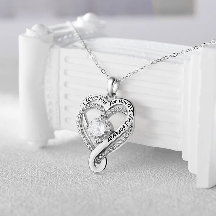 To My Wife" Forever & Always Heart Necklace