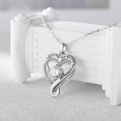 To My Wife" Forever & Always Heart Necklace