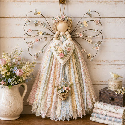 🔥This Week 50% OFF - Angel Fabric Hanging DIY Kit - Stitch a Little Blessing That Stays Forever