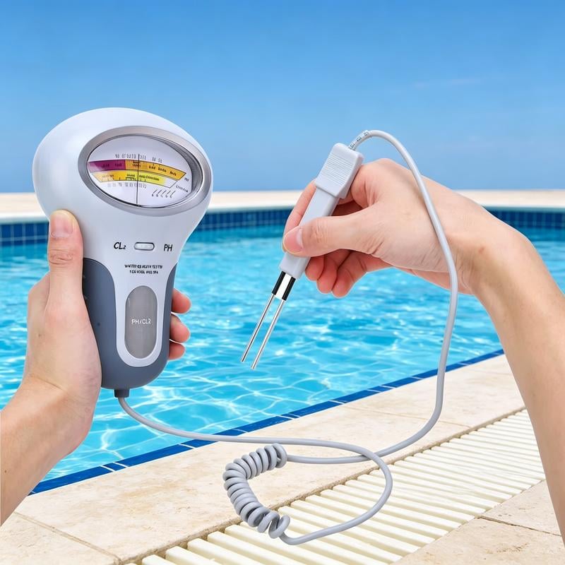 🔬💧 pH & Cl2 Chlorine Tester! Precise Measurement of pH & Chlorine in Pool – Simple, Fast, Reliable. 🔥🏊