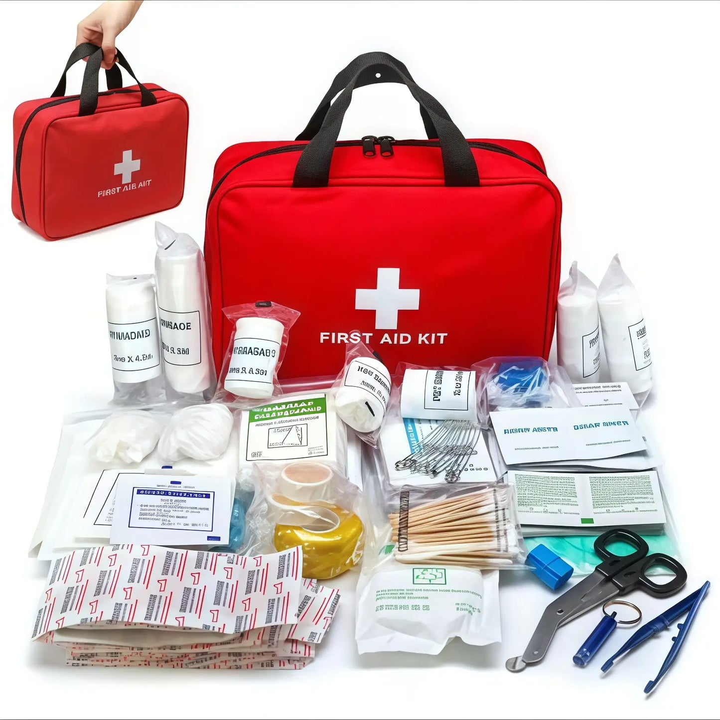 160 Piece Waterproof First Aid Kit for Emergencies