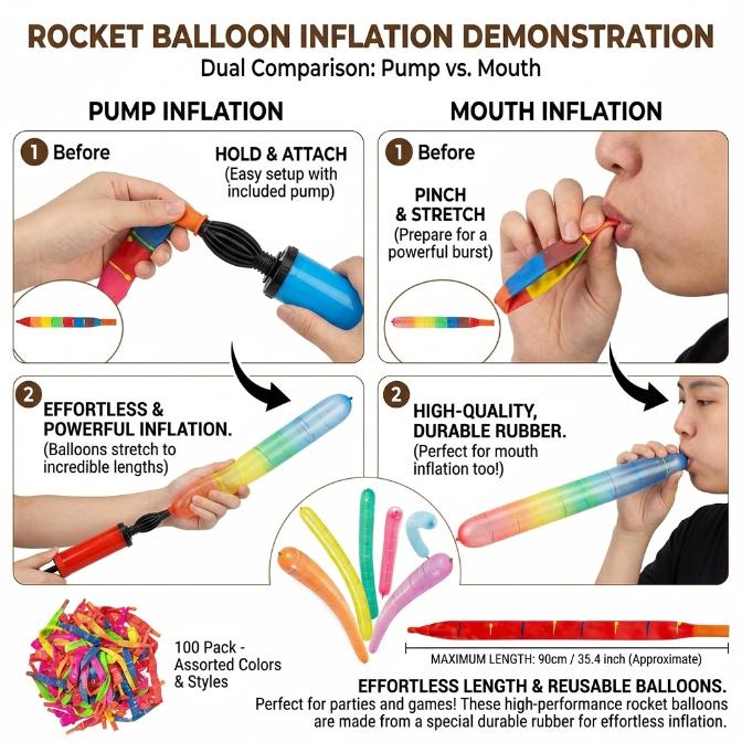 🚀Rocket Balloon Set