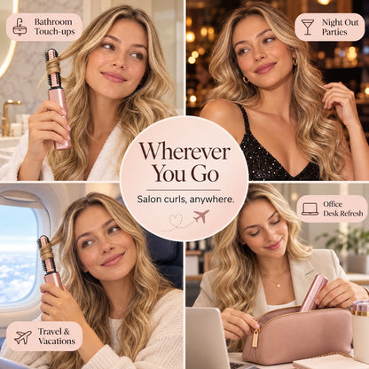 Cordless Ceramic Hair Curler – Fits in Any Bag