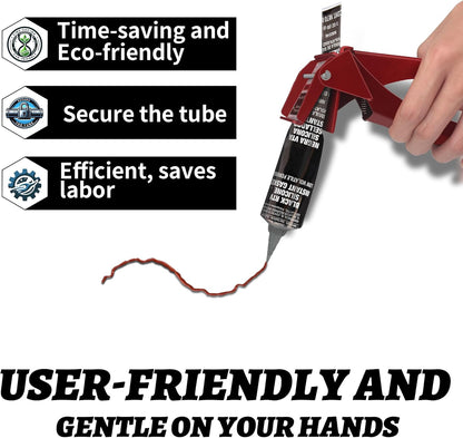 Tube Extrusion Tool - Efficient RTV and Silicone Dispenser That maximizes The use of All Material in The Tube and Prevents Material Waste
