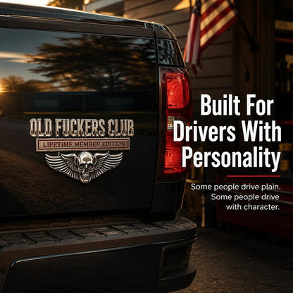 💀  Chrome Peel-and-Stick Badge for Trucks, SUVs, Toolboxes & Garages 😎