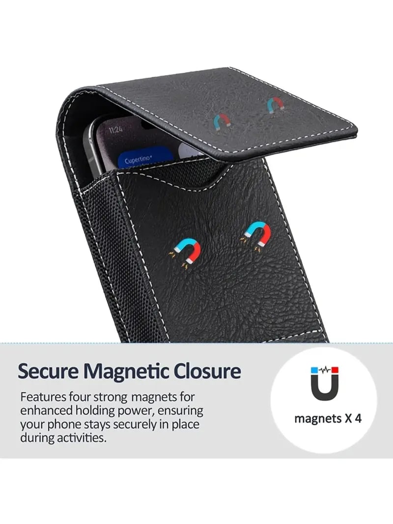 ⚡Big Discount | Waist Belt Cell Phone Pouch 📱 Multi-Pocket Leather  Card Holder