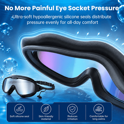 🏊 Anti-Fog Pro-Grade Adult Swim Goggles