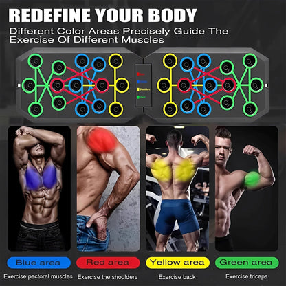 🔥Enhanced Push-up Board Fitness Kit with 30 Holes-Portable Home Exercise Equipment