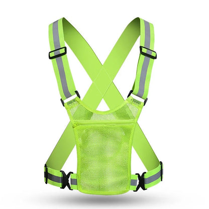 🔥High Visibility Reflective Vest Adjustable Safety Running Gear with Pocket
