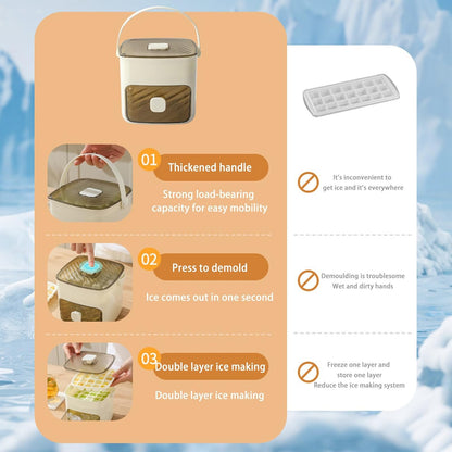 🧊❄️Ice Cube Tray with Lid and Bin – Make Ice-Making Simple