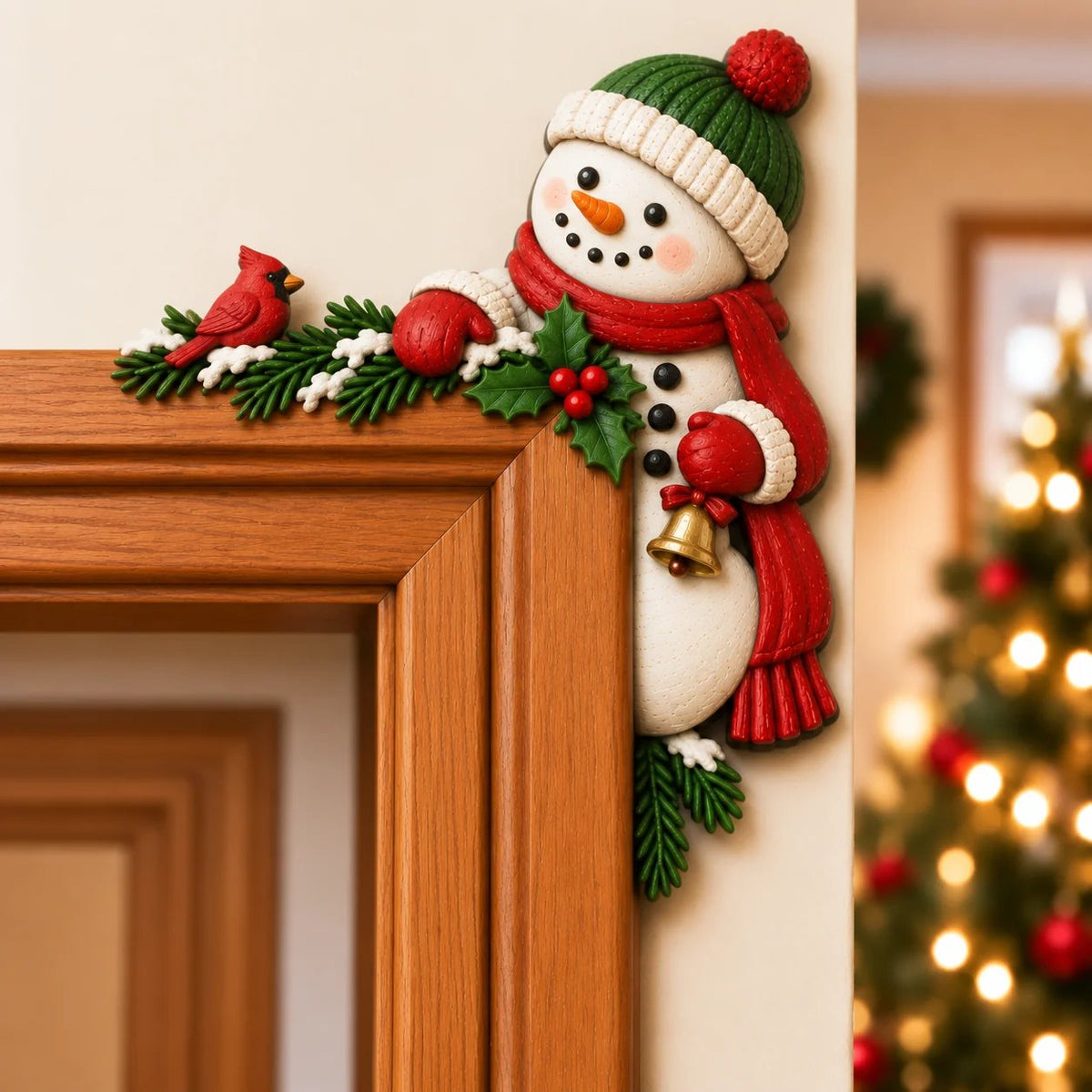 🎅 Christmas Peekaboo Door Frame Corner Decor